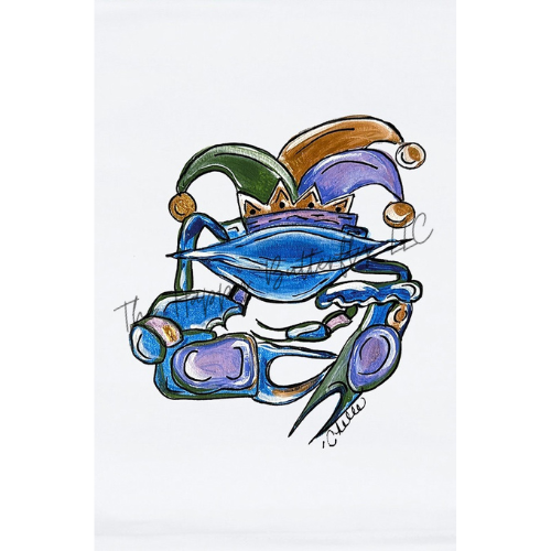 Krewe the Crab: Custom Tea Towel