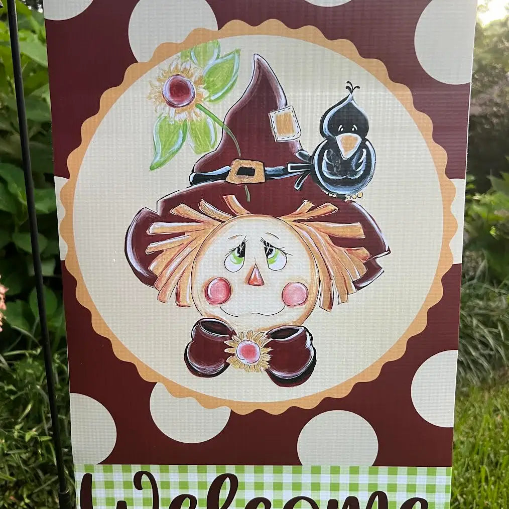 Garden Flag: Fall Thanksgiving Scarecrow