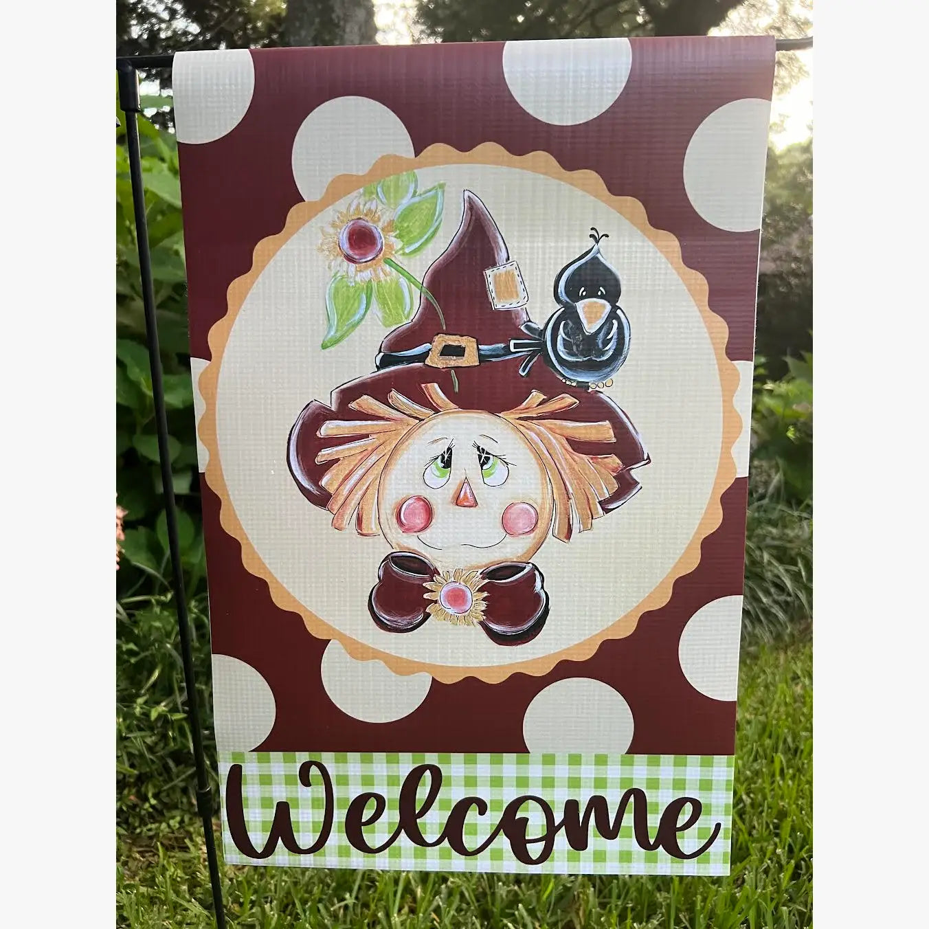 Garden Flag: Fall Thanksgiving Scarecrow