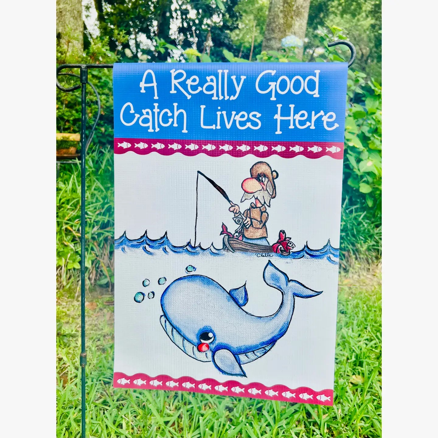 Garden Flag: Jack the Fisherman