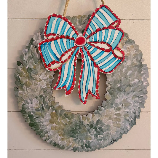 Interchangeable Boxwood Attachments:  Patriotic Bow