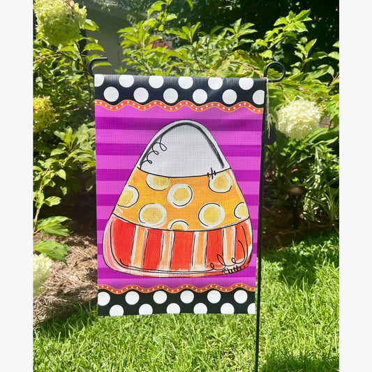 Garden Flag: A Candy Corn Halloween