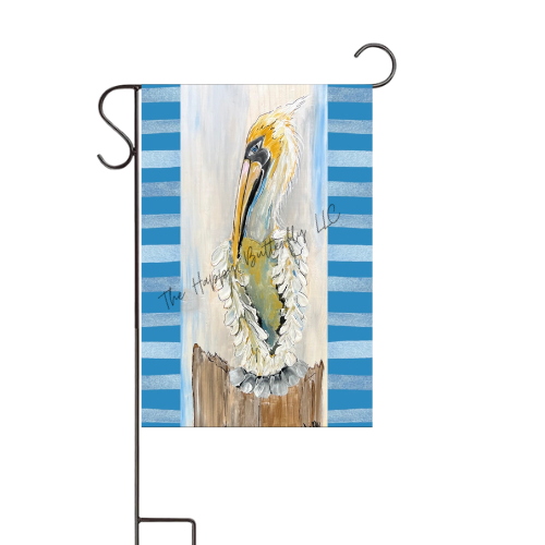 Penelope the Pelican: Custom Garden Flag