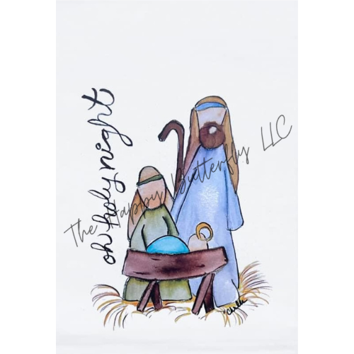 Oh Holy Night: Custom Christmas Tea Towel