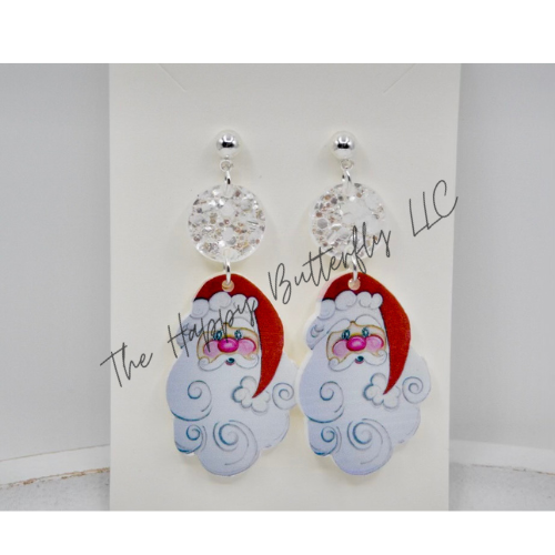 Santa: Custom Christmas Earrings