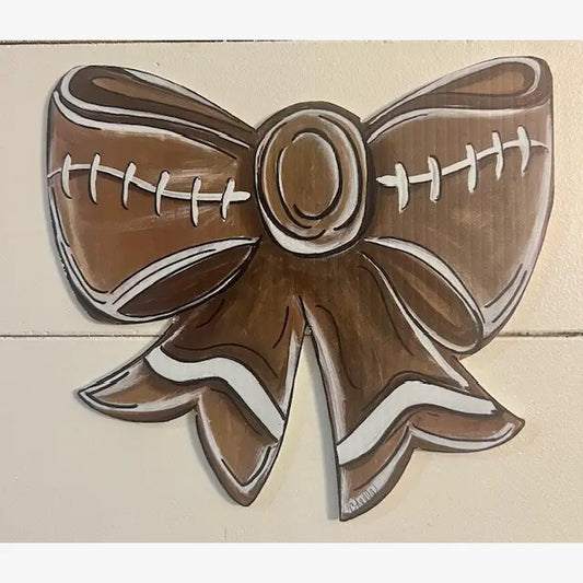 Interchangeable Boxwood Attachments: Football Bow