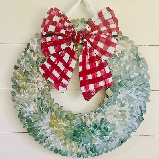 12” Red Checked Bow – Interchangeable Wreath & Door Décor