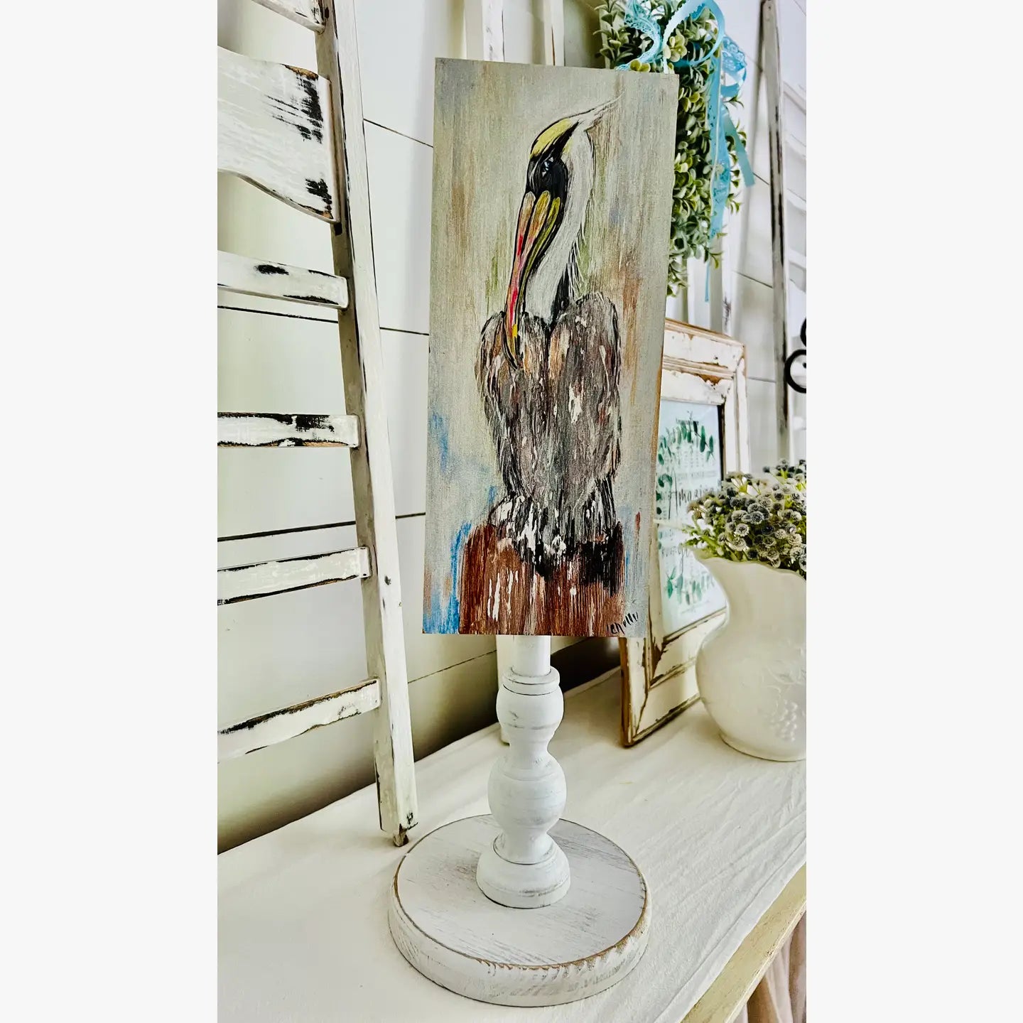 Seasonal & Everyday Toppers: Pelican in Gray