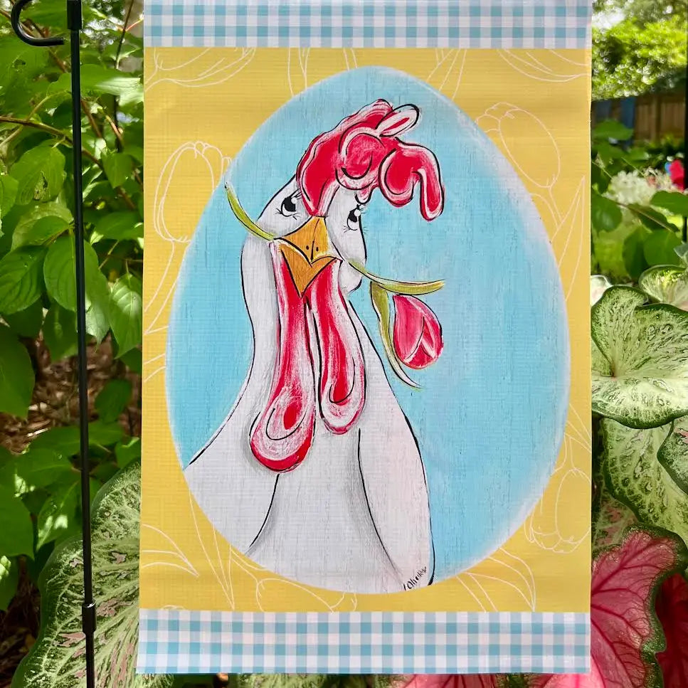 Garden Flag: Country Charm Rooster, Ruffles
