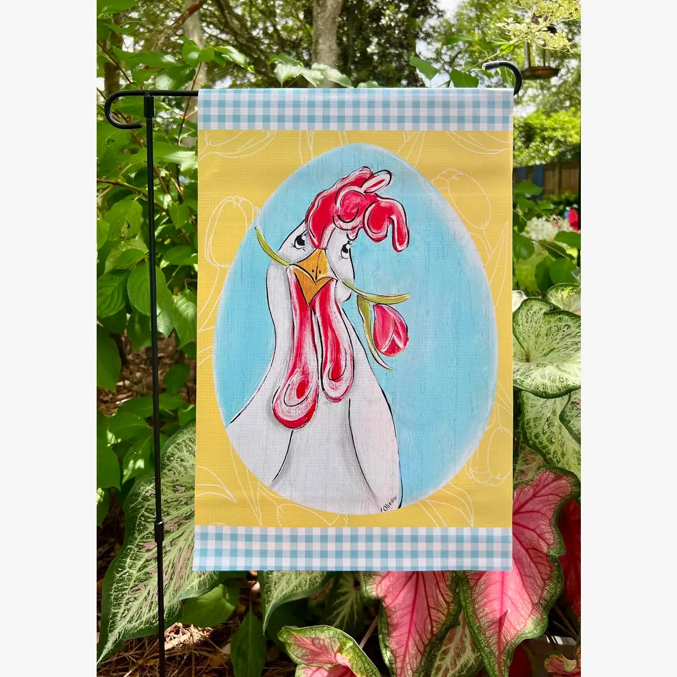 Garden Flag: Country Charm Rooster, Ruffles
