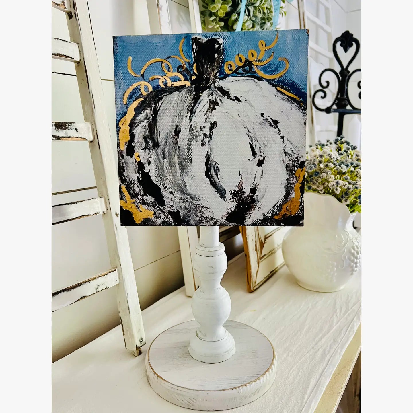 Seasonal & Everyday Toppers: White Pumpkin