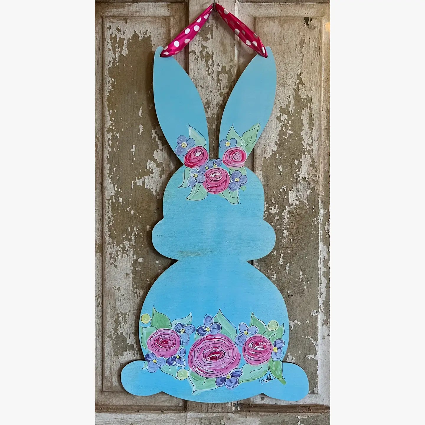 Door Hanger: Easter, Blue Bunny