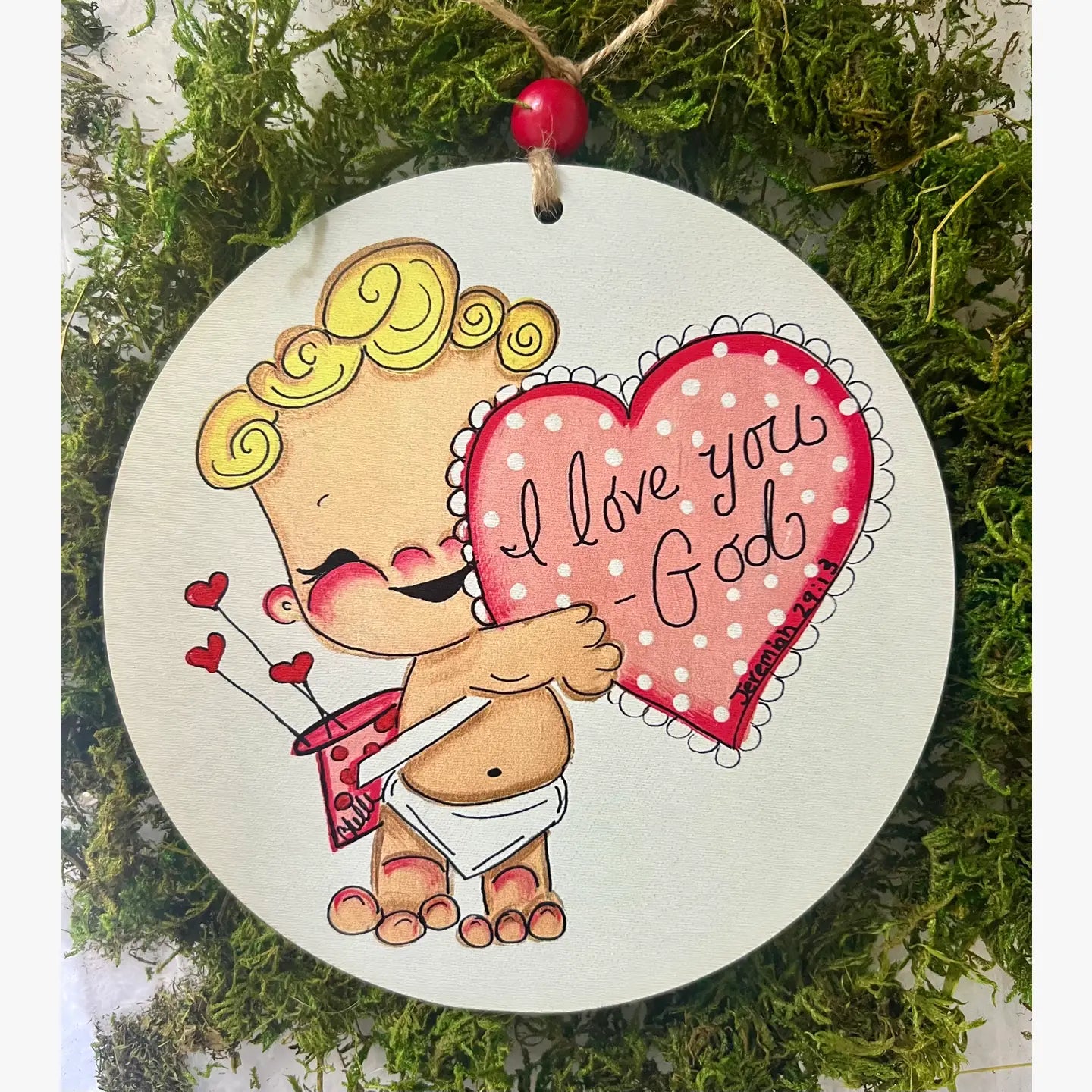 Valentine's Ornament & Wreath Attachments: I Love God
