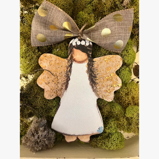 Christmas Ornament: Gold Winged Angel