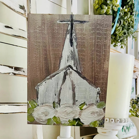 Seasonal & Everyday Toppers: Country Gray Church Topper