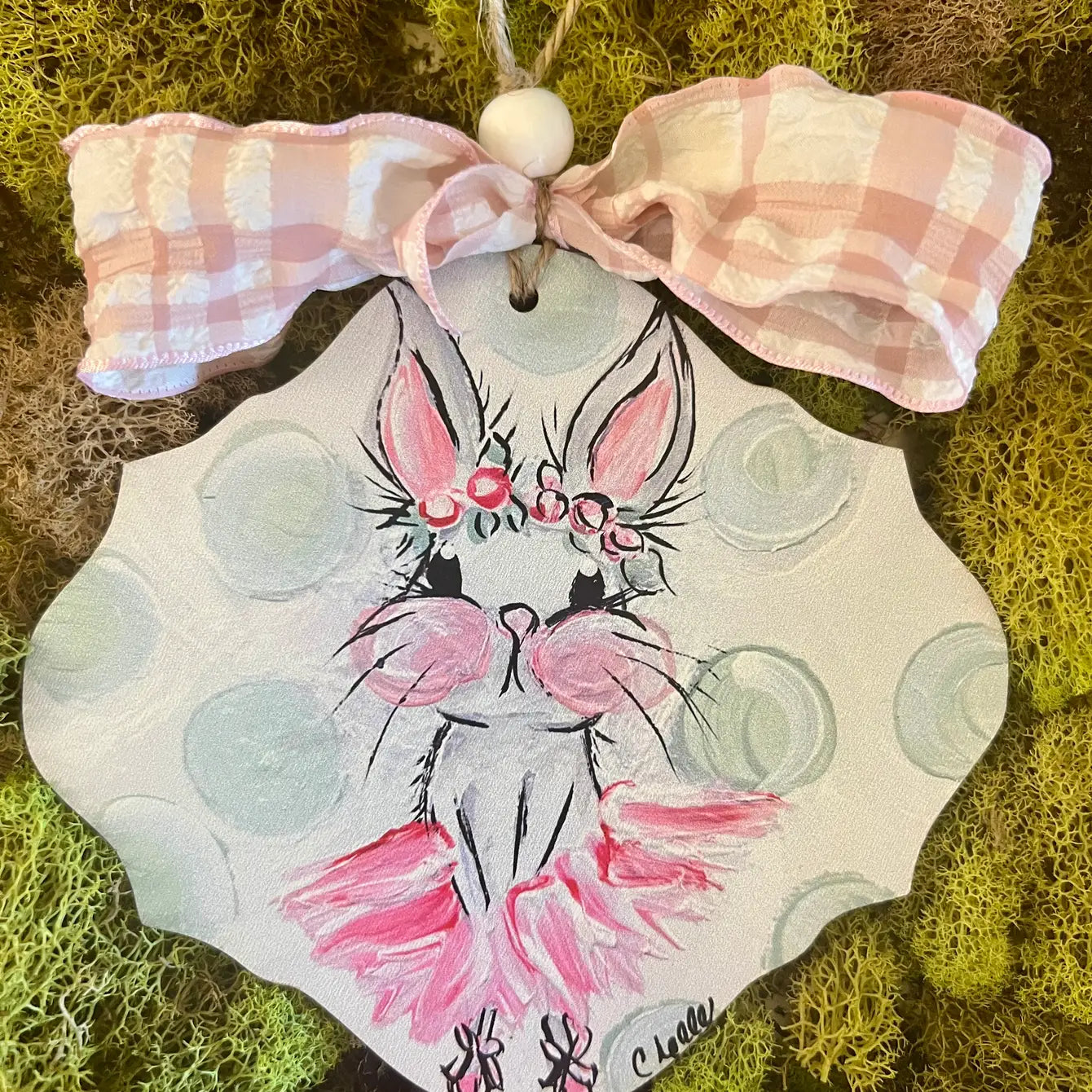 Easter Basket Tags & Wreath Attachments: Ballerina Bunny