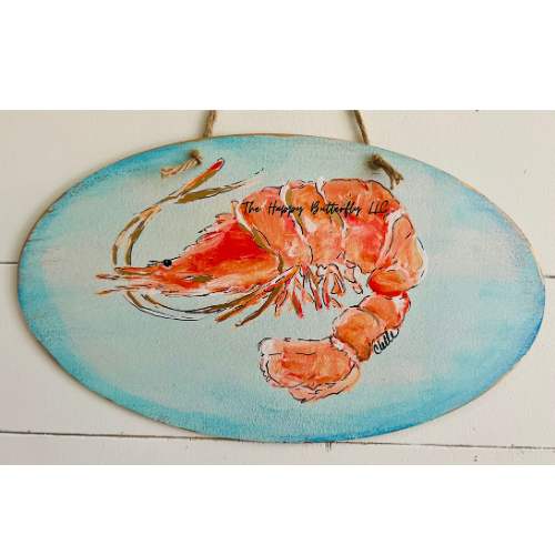 The Shrimpster: Custom Door Hanger