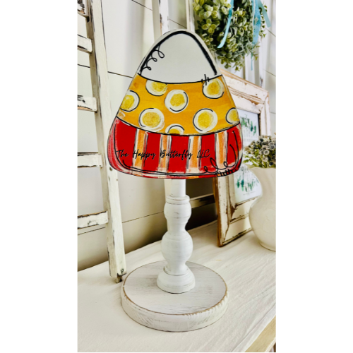 Polka Dot Candy Corn | Custom Interchangeable Topper