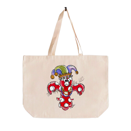 Creole Queen: Custom Mardi Gras Tote Bag- Large Size