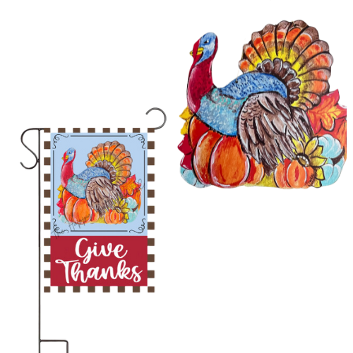 Turkey: Custom Thanksgiving Door Hanger