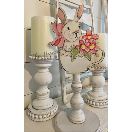 Bunny in Teacup: Custom Topper