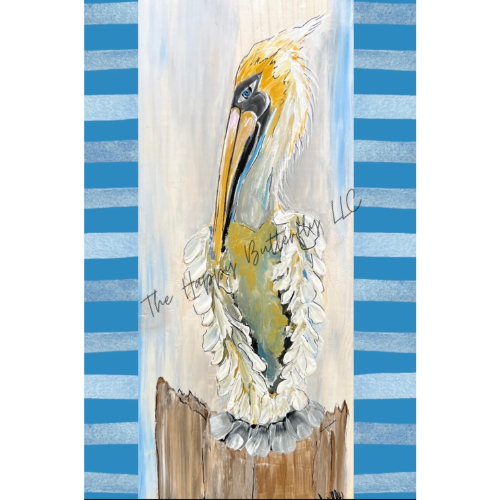 Penelope the Pelican: Custom Garden Flag