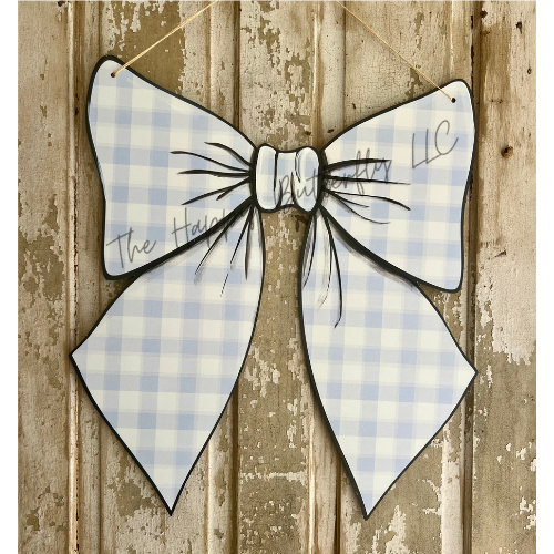 Blue Bow: Custom Interchangeable Door Hanger