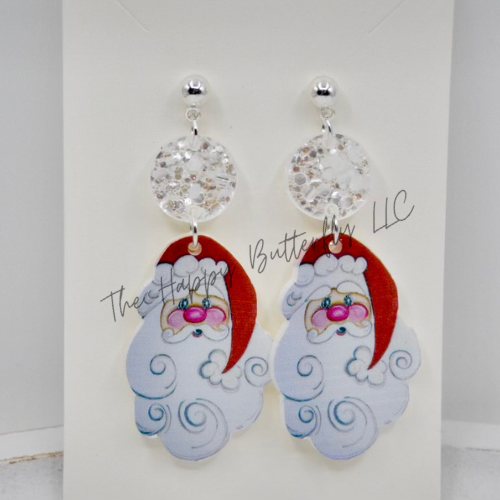 Santa: Custom Christmas Earrings