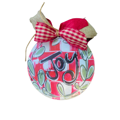 Joy: Custom Christmas Ornament