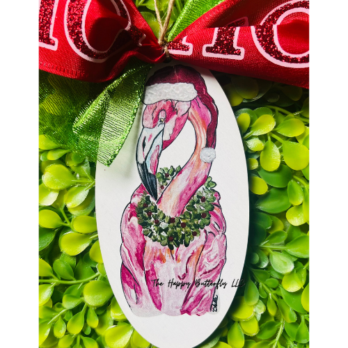 Festive Flamingo | Multi-Use Custom Ornament