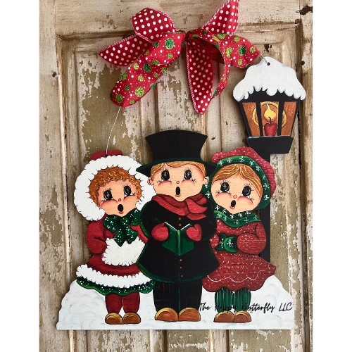 Christmas Caroler's | Custom Door Hanger