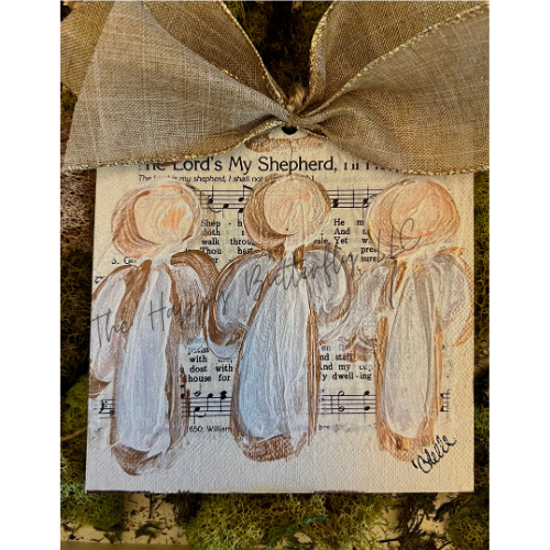 3 Angels Musical Wreath: Custom Christmas Ornament