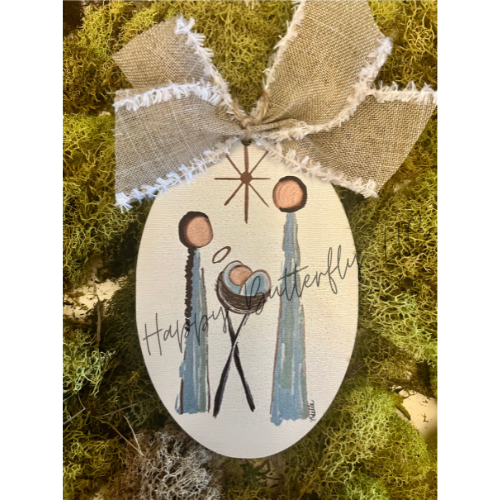 Holy Family: Custom Christmas Ornament/Tag