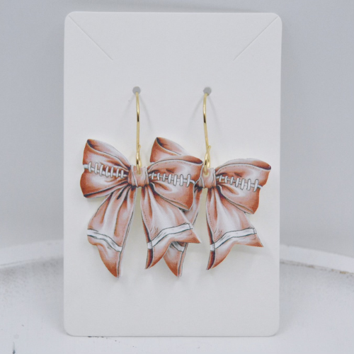 Football Bow Earrings