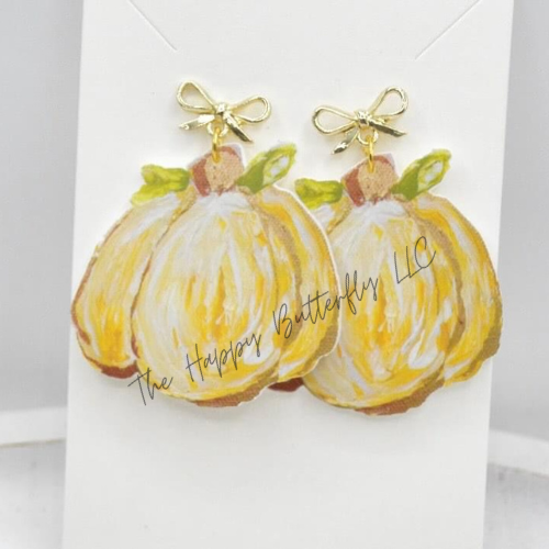 Pumpkin: Custom Fall Earrings