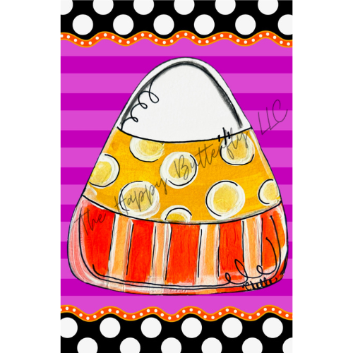 Polka Dot Candy Corn: Custom Halloween Flag