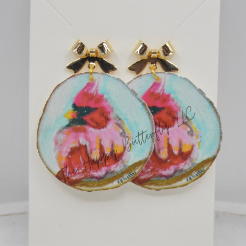 Red Bird: Custom Earrings