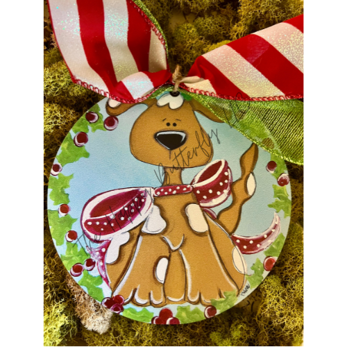 Christmas Dog: Custom Christmas Ornament