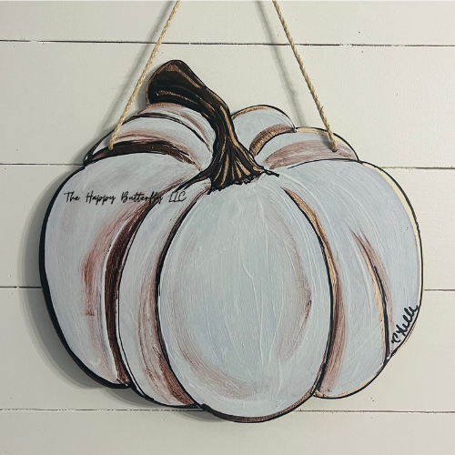 White Pumpkin | Custom Door Hanger