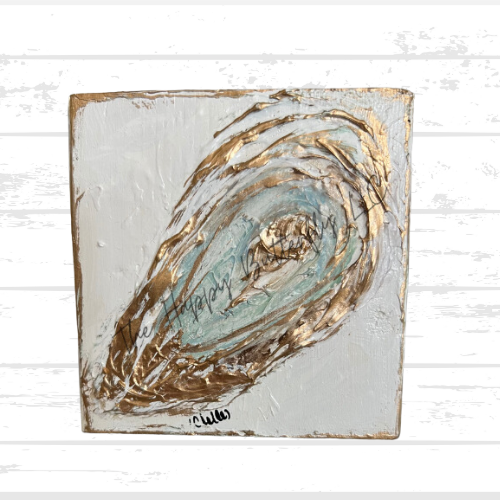 Aqua Essence, Textured Oyster: Custom Design/ Shelf Sitter