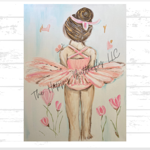 Sweet Ballerina in Pink Painting: Custom Design