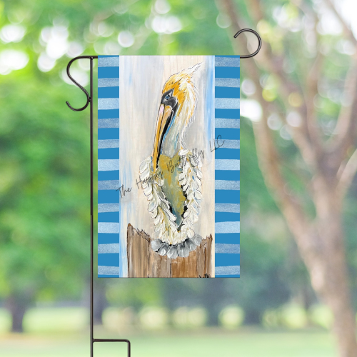 Penelope the Pelican: Custom Garden Flag