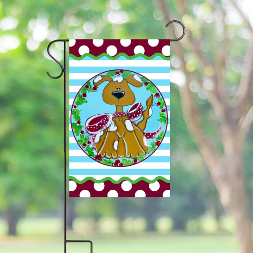 Puppy Dog: Custom Christmas Flag