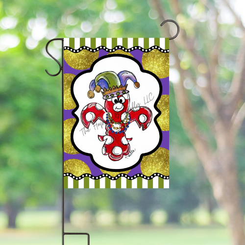 Creole Queen: Custom Mardi Gras Flag