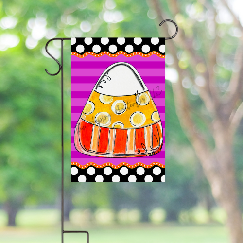 Polka Dot Candy Corn: Custom Halloween Flag