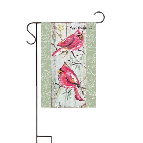 Two Cardinals | Custom Garden Flags